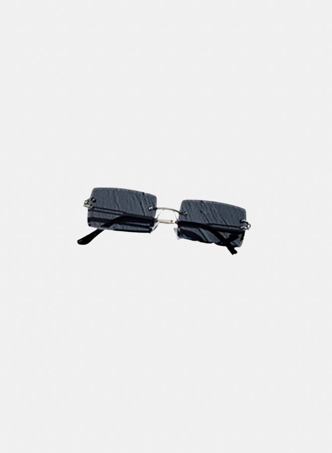 korico Lumos in Black Rimless Square Sunglasses - Image 2